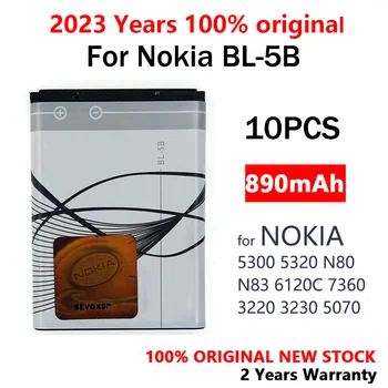 10PCS BL-5B BL5B BL 5B 890mAh батерия за Nokia 5300 5320 N80 N83 6120C 7360 3220 3230 5070 5208 Телефонни батерии