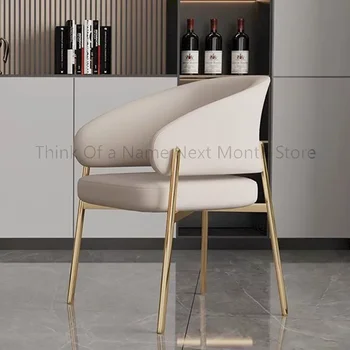 Nordic акцент стол хол бяло дърво ергономичен кухненски бар модерен трапезария кожени столове сгъваеми мебели Sedie Cucina
