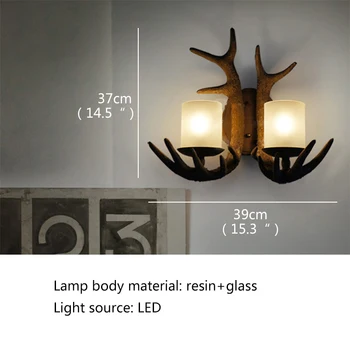 WPD модерни рога стена sconce осветление вътрешен творчески нощни Led лампа за дома живот спалня веранда декор 4