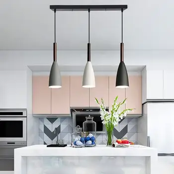 Nordic минималистичен висулка светлина модерна висяща лампа маса за хранене кухня остров осветително тяло трапезария