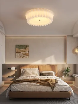 Спалня таван лампа френски крем стил пълен спектър кръг стая лампа топло и елегантно дома