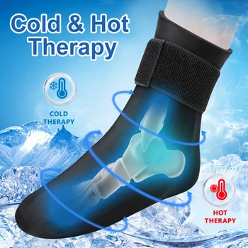 1/2pcs крак лед пакет обвивка за плантарна фасциити охлаждане чорап гореща студена терапия гел крак лед пакет за глезена облекчаване артрит
