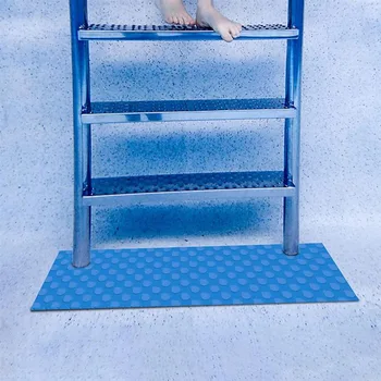 PVC плувен басейн стълба мат нов против хлъзгане удебелена стълба подложка сгъваема синя неплъзгаща се стъпка мат кухня 2