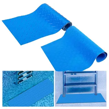 PVC плувен басейн стълба мат нов против хлъзгане удебелена стълба подложка сгъваема синя неплъзгаща се стъпка мат кухня 3