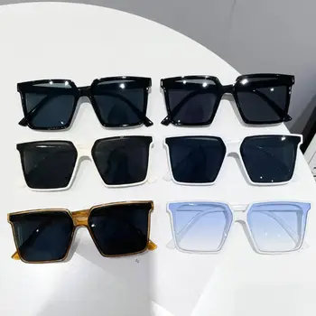 Реколта квадратни нюанси жени черни очила слънчеви очила мъже слънчеви очила извънгабаритни квадратни слънчеви очила ретро плаж слънчеви очила UV400