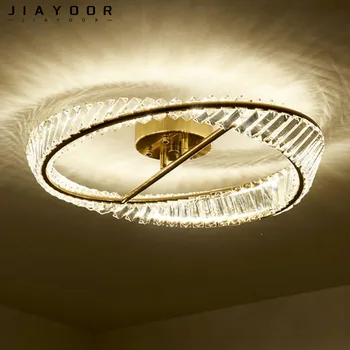 2023 Модерен K9 пръстен кристал луксозен LED висулка светлина Декорация на дома Ресторант Кухненско осветление Декорация Блясък висулка светлина 0