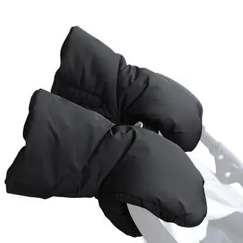 Pram Hand Muff водоустойчиви и антифризни ръкавици за бебешки колички през есента и зимата Аксесоари за детски колички Черно