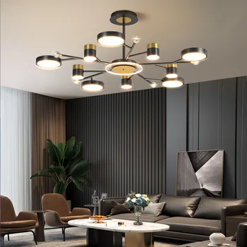 Модерен LED полилей минималистичен 7/11 глави Full Star светлини за хол спалня ресторант хотел вътрешни декоративни тела