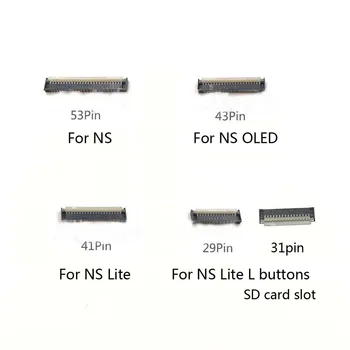 Замяна за SWITCH NS Lite oled дънна платка LCD дисплей екран Flex кабел клип L бутони SD карта лента конектор гнездо