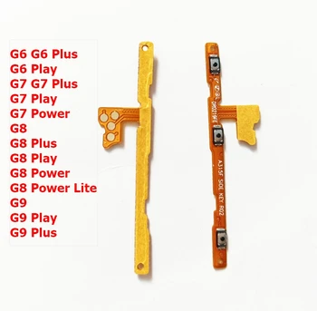 2Pcs Включване на захранването Бутон за клавиш за изключване на звука Flex кабелна лента за Motorola Moto G5 G5S G6 Play G7 Plus G8 Power Lite G9