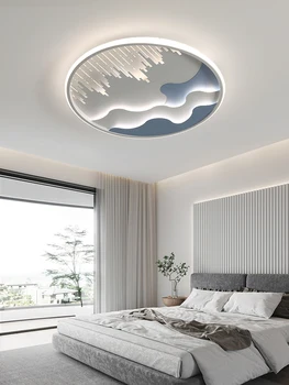 Creative деца таван лампа се използва за трапезария хол спалня синьо бяло димиране дистанционно управление декорация 2