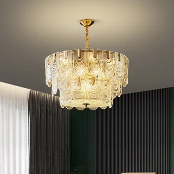 американски луксозни полилеи от кристално стъкло LED френски ретро дизайнер модерен висящ светлина блясък спалня хол трапезария лампи
