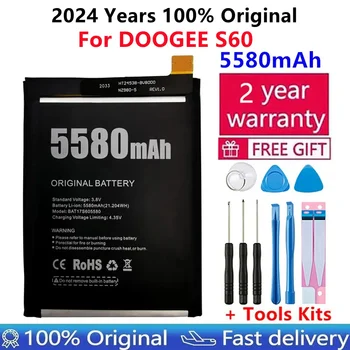 100% оригинален нов за DOOGEE S60 замяна 5580mAh резервна батерия за DOOGEE S60 батерии за смартфони Bateria + инструменти за подаръци