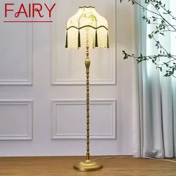 FAIRY Европейска подова лампа Американски ретро френски пискюл Всекидневна Спалня Вила Диван Edge Оригиналност Обзавеждане за дома