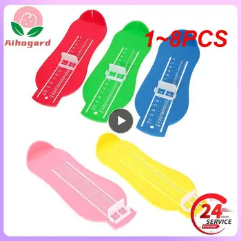 1 ~ 8PCS Детски бебешки обувки за крака Инструмент за измерване на размера на обувките за бебета Комплект за линийка за бебета Детски крак за измерване на крака Детски обувка Sizer
