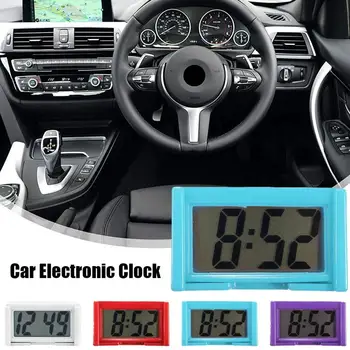 Mini Car Dashboard Digital Clock Vehicle Self-Adhesive Clock With LCD Time Day Display Automotive Stick On Watch For Cars X7N7