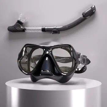 Маска за гмуркане за възрастни Pano 3 Панорамна маска за гмуркане от закалено стъкло, Премиум очила за плуване с шнорхел
