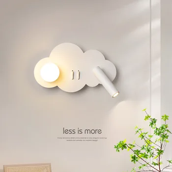 Модерна LED лампа за стена с прожектор Въртяща се стена за спалня Нощно шкафче Стълби пътека Декорация на дома Блясък