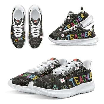 INSTANTARTS Обувки за бягане за жени учители Печатни дизайнерски маркови обувки Подарък за Деня на учителя Удароустойчиви фитнес маратонки