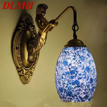 DLMH Съвременна русалка стена лампа персонализирани и творчески хол спалня коридор бар декорация светлина