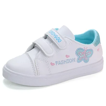 Детски спортни обувки пролет есен сладка пеперуда момичета маратонки малко момиче обувки деца момчета студентски обувки