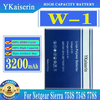 YKaiserin 3200mAh батерия за Netgear Sierra 753S 754S 778S W-1 W 1 W1 Батерия с висок капацитет + Track NO