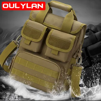 Нова външна тактическа чанта Мъже A4 размер чанти за рамо военни камуфлаж пратеник чанта мъжки инструмент чанта 0