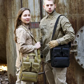 Нова външна тактическа чанта Мъже A4 размер чанти за рамо военни камуфлаж пратеник чанта мъжки инструмент чанта 2