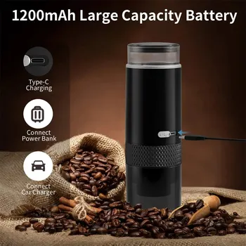 Преносима кафе машина USB акумулаторна електрическа капсула за кафе Полуавтоматична машина за смилане на кафе Кафе кана Coffe Cup