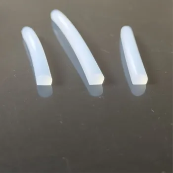 силиконов каучук твърд D половин кръг уплътнителна лента топлоизолация бар 10 метра бял полупрозрачен