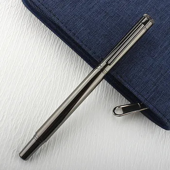 Метално сиво 613A Метална писалка 0.38mm Изключително фина писеца Отлична писалка за подарък за писане