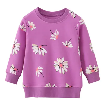 Есенни качулки Детска тениска момчета момичета облекло цвете принт детски есенен пуловер риза топ детски пуловер качулки