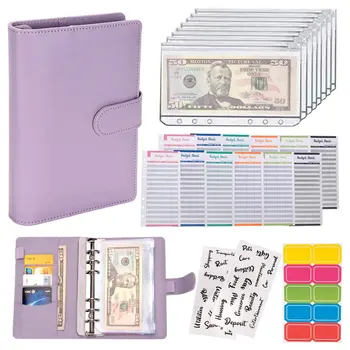 A6 Macaron Colorful Money Budget Planner Binder Zipper EnvelopesПарични пликове за бюджетиране на пари Организатор за бюджет Binde
