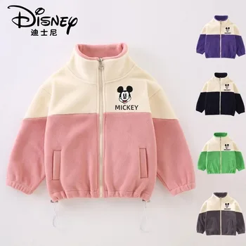 Disney Мики Маус Детски есенни дрехи 2023 Зимни бебешки дрехи Якета Върхове Детски дрехи Момичета Момчета Аниме Kawaii Сладки предмети