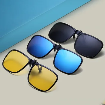 1Pc Унисекс поляризиран клип на шофиране очила слънчеви очила дневно виждане UV400 обектив шофиране нощно виждане езда слънчеви очила клип