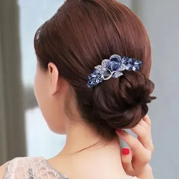  Шик шапки Rhinestone цвете декор сватба коса стик фина изработка лека коса гребен аксесоари за коса 3