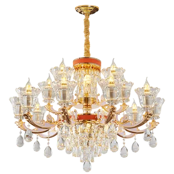 BRIGHT модерен полилей луксозен кристал LED свещ висулка лампа Nordic тела за дома Всекидневна трапезария спалня 4